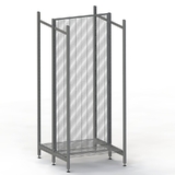 Start Bay - Outrigger Large Gondola - Double Sided Gondola - W900xH2130xD450 - Wire Mesh - w/. Wire Mesh Shelf - Charcoal