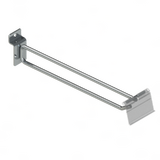 Hook - Double Prong - 225 MM - for Slat Wall Panel - w/. Flip Scan - Chrome