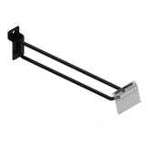 Hook - Double Prong - 225 MM - for Slat Wall Panel - w/. Flip Scan - Matte Black