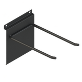 Hook - Slat Wall - Double Prong Hook (on Bracket) - 210 MM - for Slat Wall - Matte Black