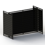 H Gondola - Slatwall - No Base - W1800xH1360 - Matte Black