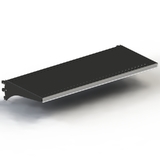 Shelf Kit - Steel - W900xD350 - w/. Double Stiffener - 50mm Pitch - Matte Black