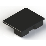 Plastic Caps - for top of Uprights - for Low Height Heavy Duty Gondola - Matte Black